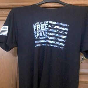 Black Graphic Tee - Land of the Free